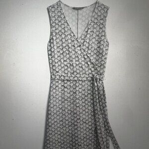 41 Hawthorn Liana Faux Wrap Knit Dress Grey with design size small